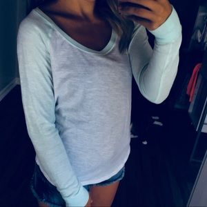 VS PINK Scoop Neck Mint Tshirt